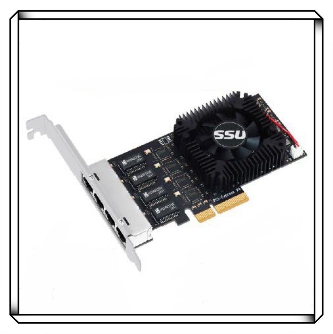 SSU 服務器 2.5G 四埠千網卡 介面卡 電腦 PCIe轉4口2.5G電口網卡 20GB 2500Mbps 帶風扇