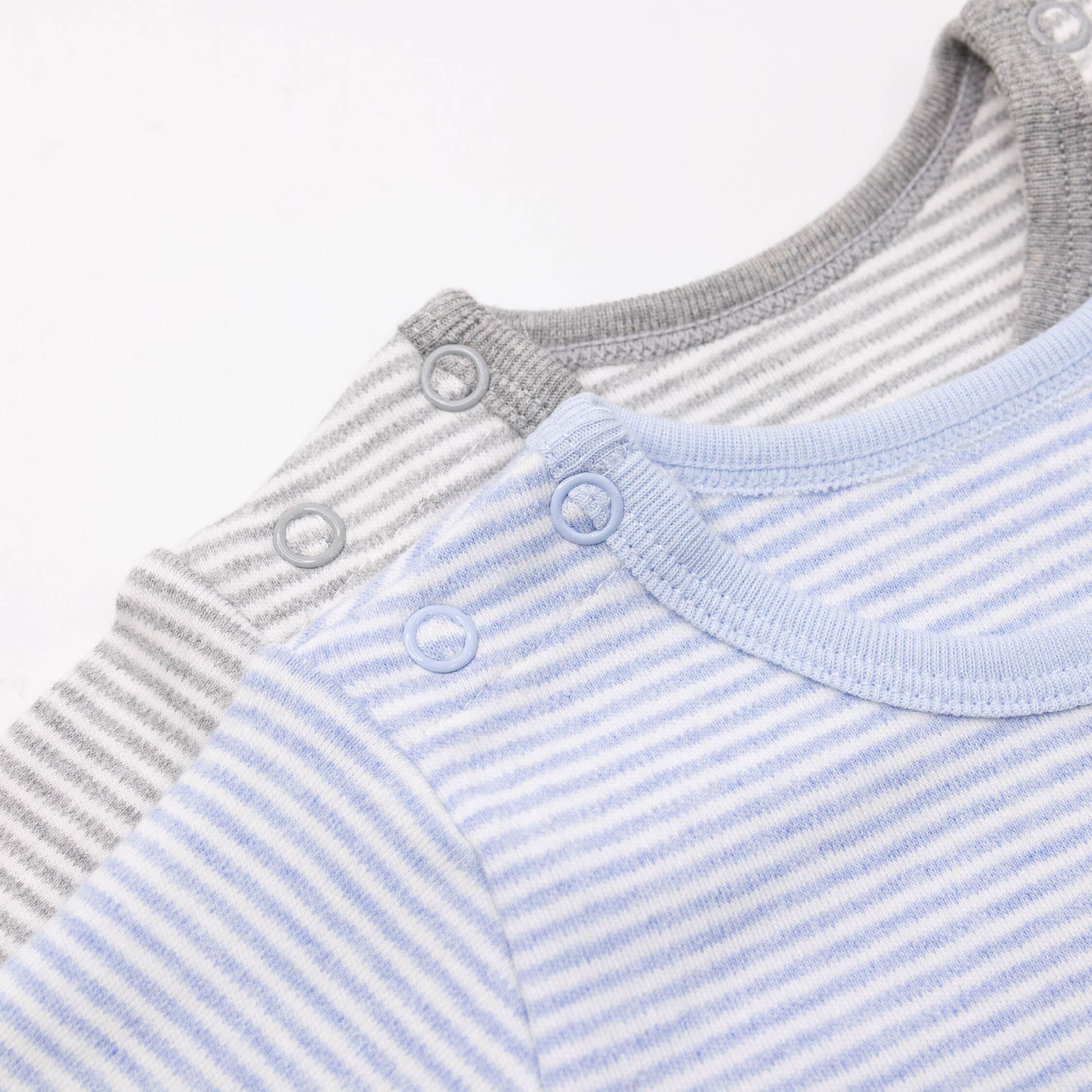 范侖鐵諾【32580】小熊徽章刺繡條紋包屁衣＊二色