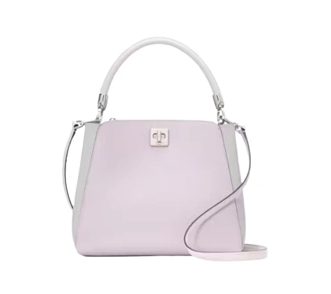 [S] KATE SPADE KG751 PHOEBE COLORBLOCK REFI LG TP HANDLE SATCHEL,VIOLET MIST, 196021555275 (SKS1590)