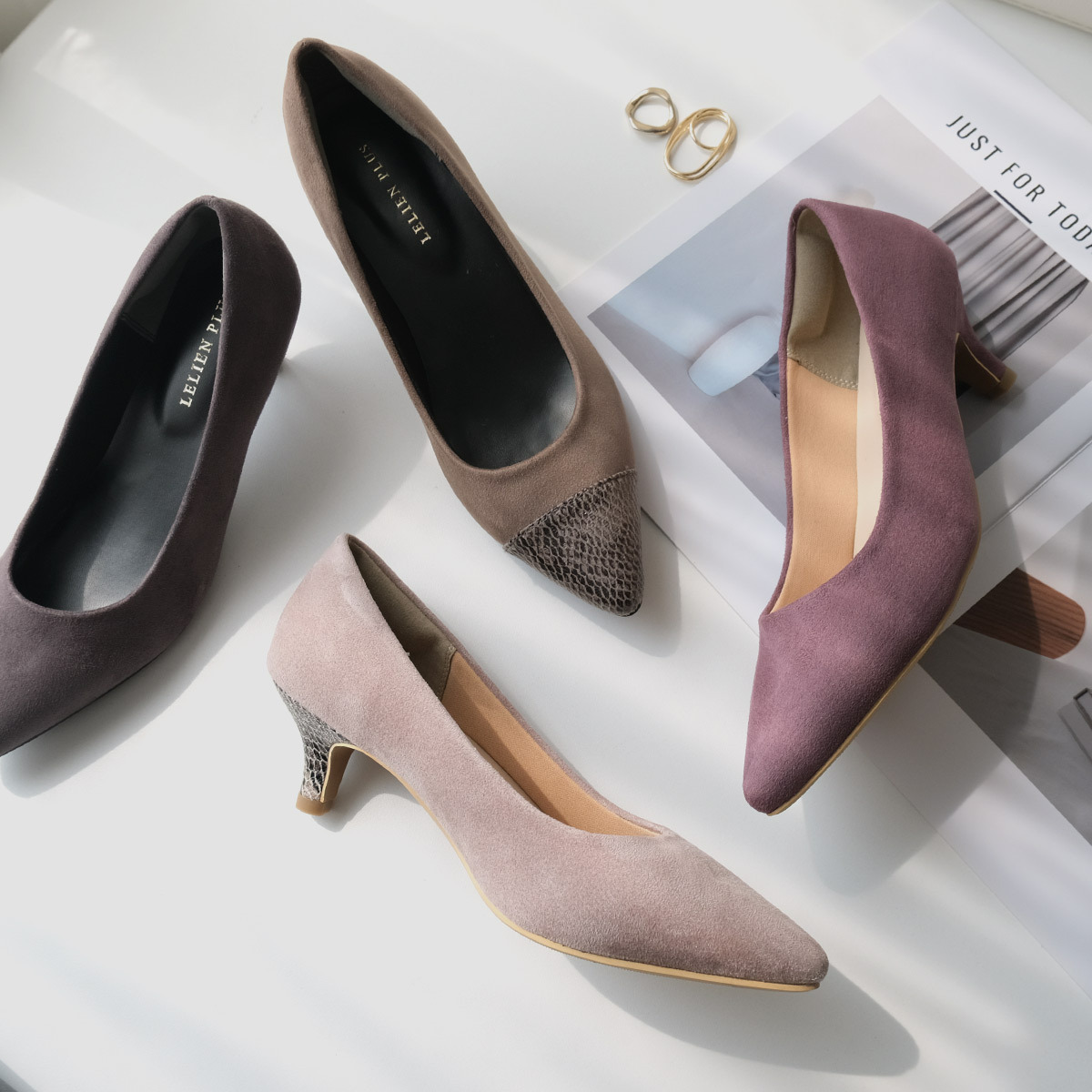 健步如飛尖頭 5 公分高跟鞋｜秋冬色【CX2500】