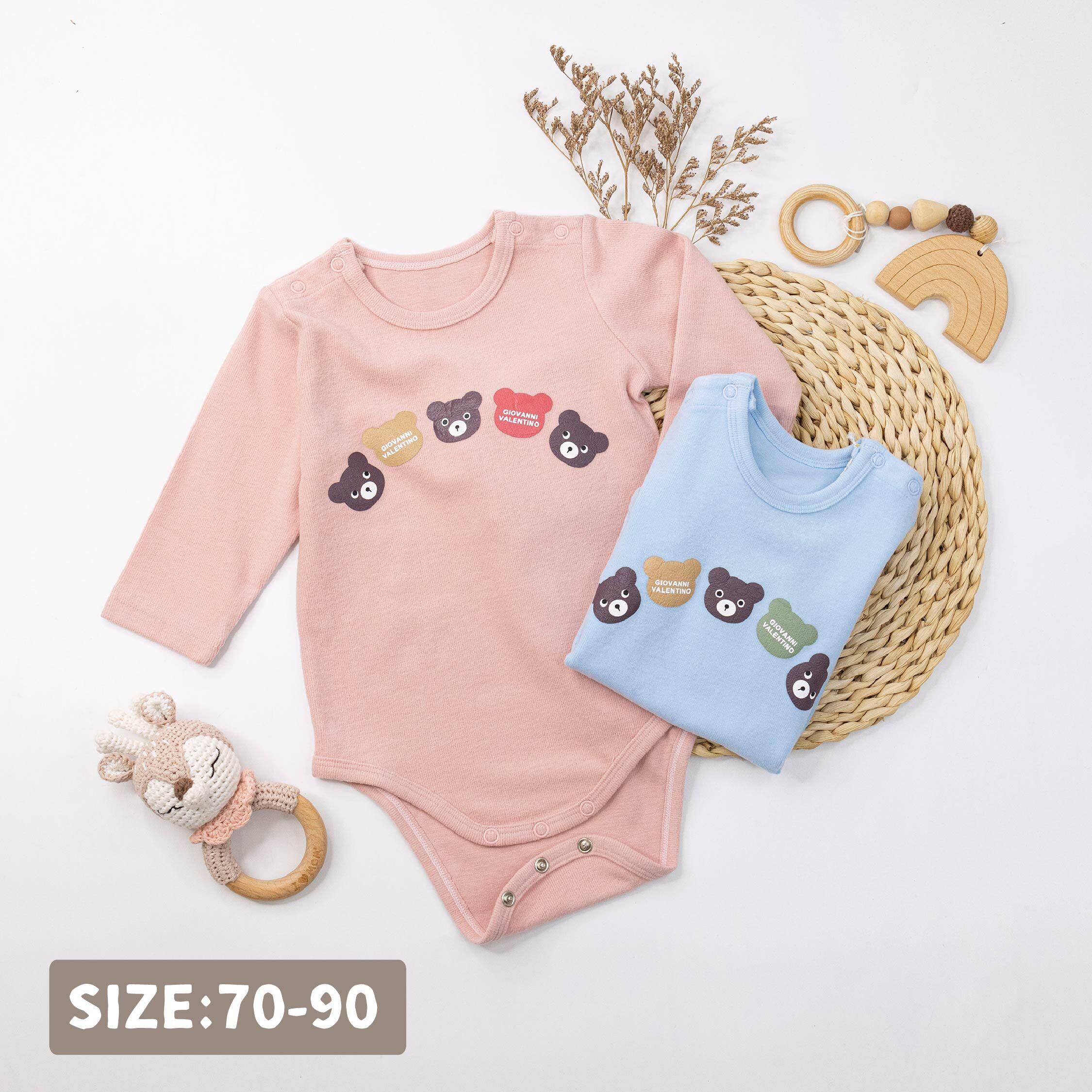 范侖鐵諾【32584】弧形小熊排列設計包屁衣＊二色