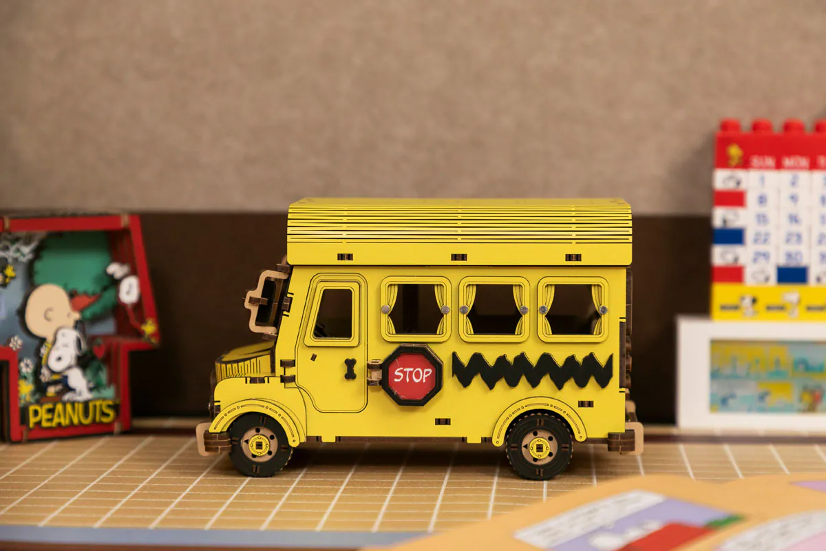 拼奇 PUREMIND 史努比 校車(1204) 木拼