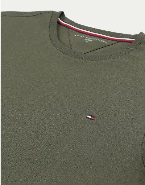[S] TOMMY HILFIGER SOLID CREWNECK T-SHIRT,RBN, 7849804-702 (STH641)