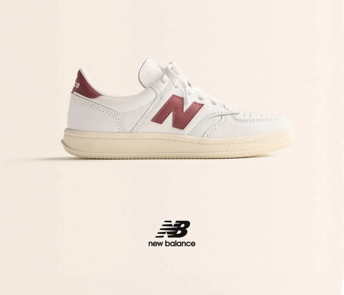 NEW BALANCE 休閒鞋 NB 500 白酒紅 皮革 復古 女 CT500LPB