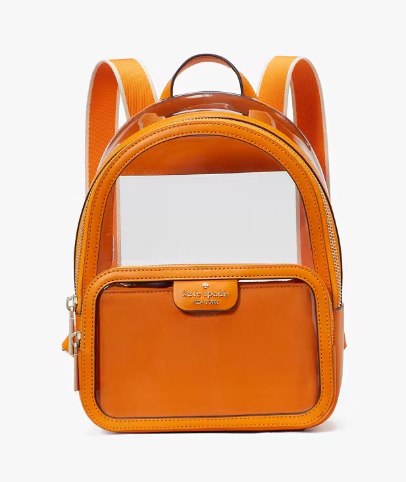 [S] KATE SPADE KG079 CLARE SEE THROUGH PVC MED BACKPACK,TURMERIC R, 196021467790 (SKS1322)