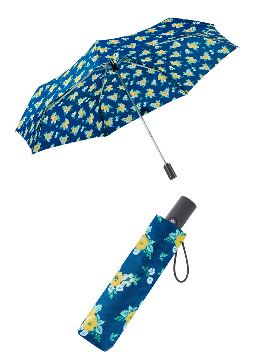 RAINSTORY沁藍花漾抗UV個人加大自動傘
