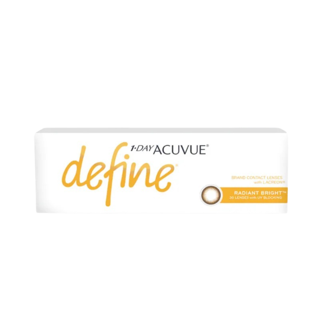 1 DAY ACUVUE Define Radiant Bright 閃鑽啡｜日拋彩妝隱形眼鏡｜每盒30片