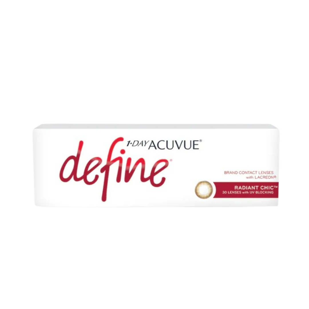 1 DAY ACUVUE Define Radiant Chic 閃鑽銅｜日拋彩妝隱形眼鏡｜每盒30片