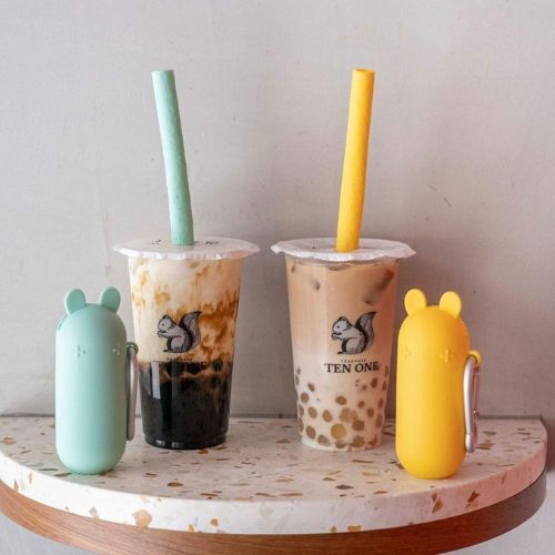 喝珍珠奶茶要準備的矽膠吸管外出攜帶組