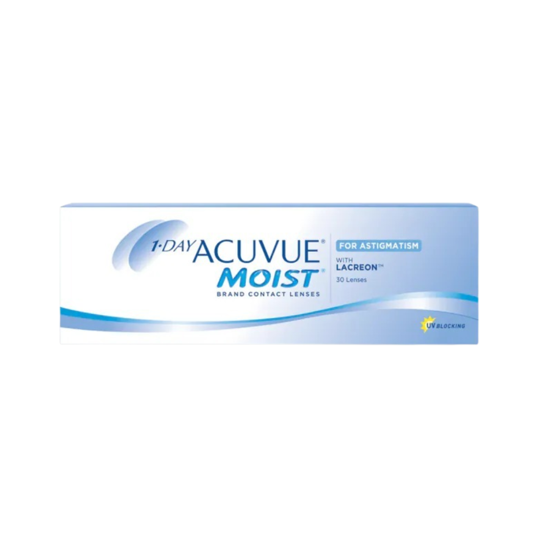 [散光] ACUVUE Moist 1 Day for Astigmatism｜日抛透明散光隱形眼鏡｜每盒30片