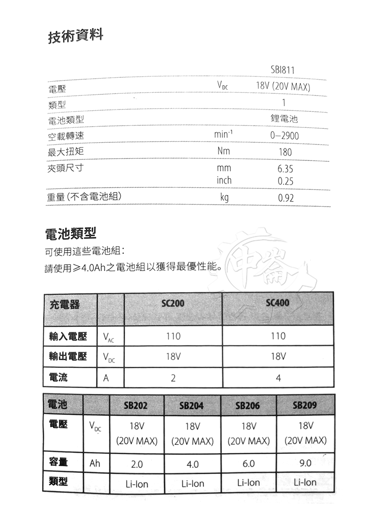 ＊中崙五金【附發票】STANLEY 史丹利 20V(18V)無刷起子機 ST-SBI811D2T (雙2.0電池全配)