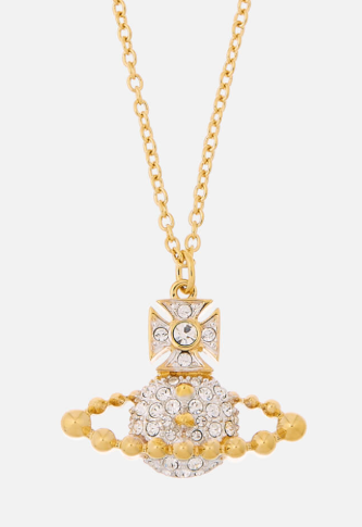 [S] VIVIENNE WESTWOOD LENA BAS RELIEF PENDANT P257,PLATINUM/GOLD/CRYSTAL CRYSTAL BRASS, 8050889303312 (SVW14)