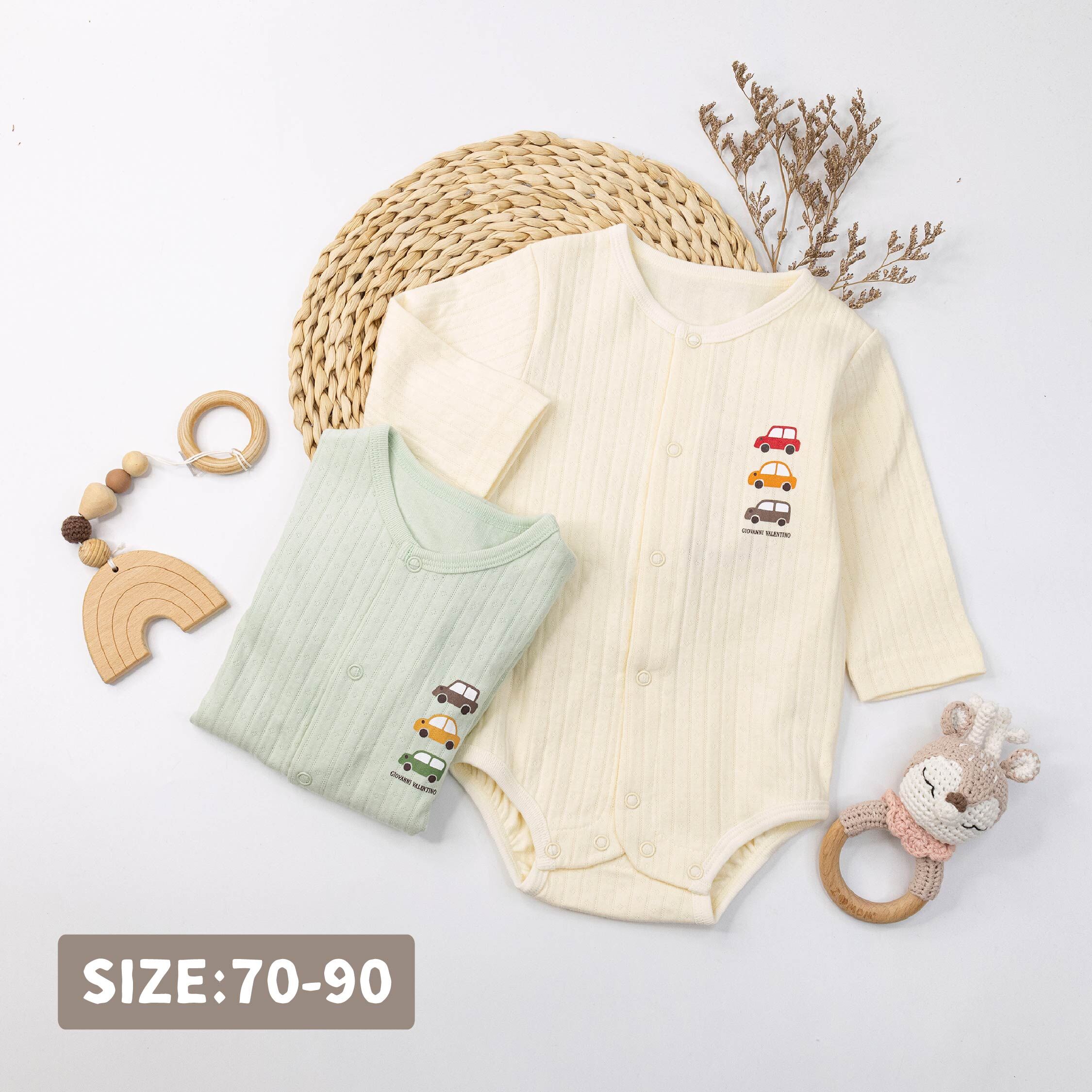 范侖鐵諾【32583】繽紛小汽車棉質包屁衣＊二色