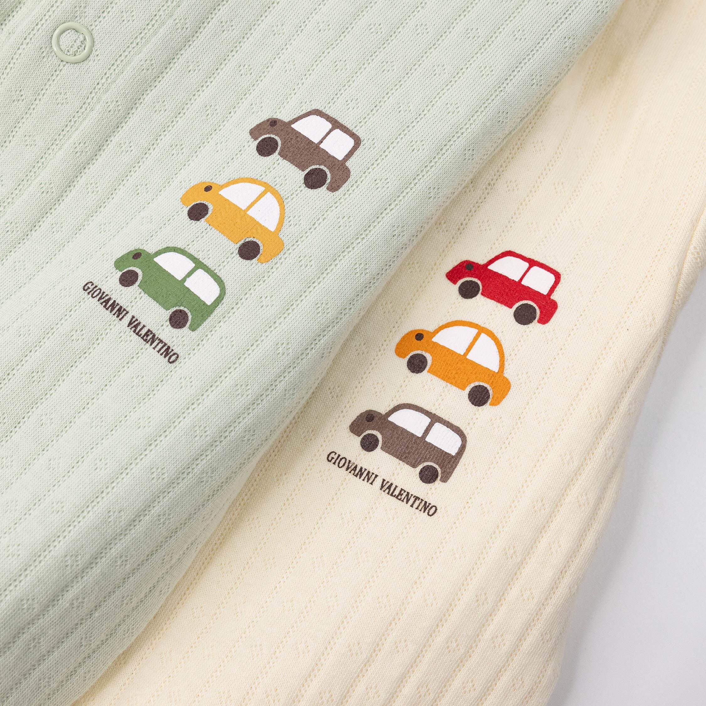 范侖鐵諾【32583】繽紛小汽車棉質包屁衣＊二色