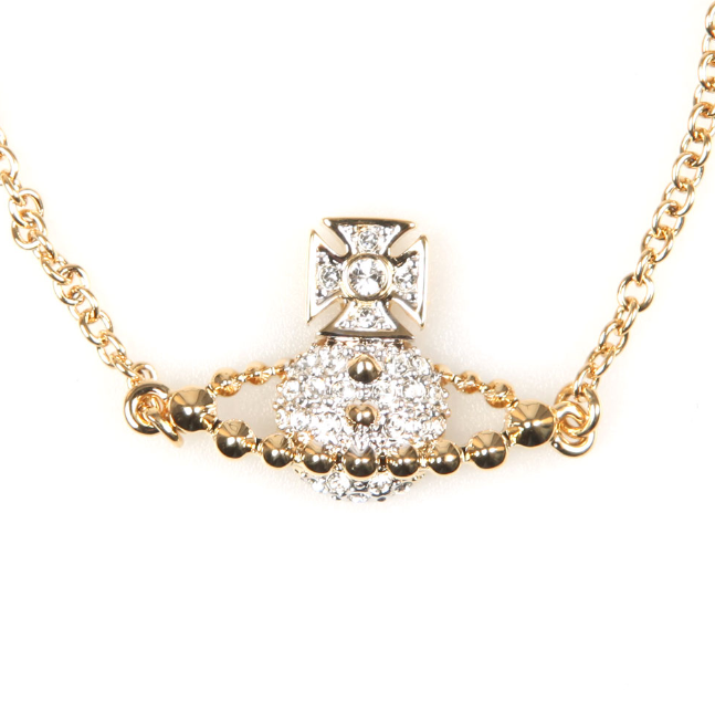 [S] VIVIENNE WESTWOOD LENA BAS RELIEF BRACELET P257,PLATINUM/GOLD/CRYSTAL CRYSTAL BRASS, 8050889302964 (SVW13)