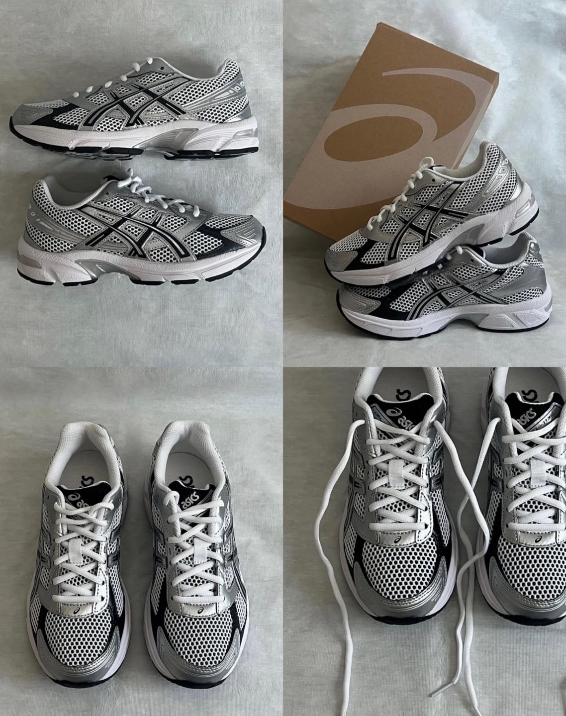 ASICS 慢跑鞋 GEL-1130 黑白銀 復古 情侶鞋 男女 1201A933100