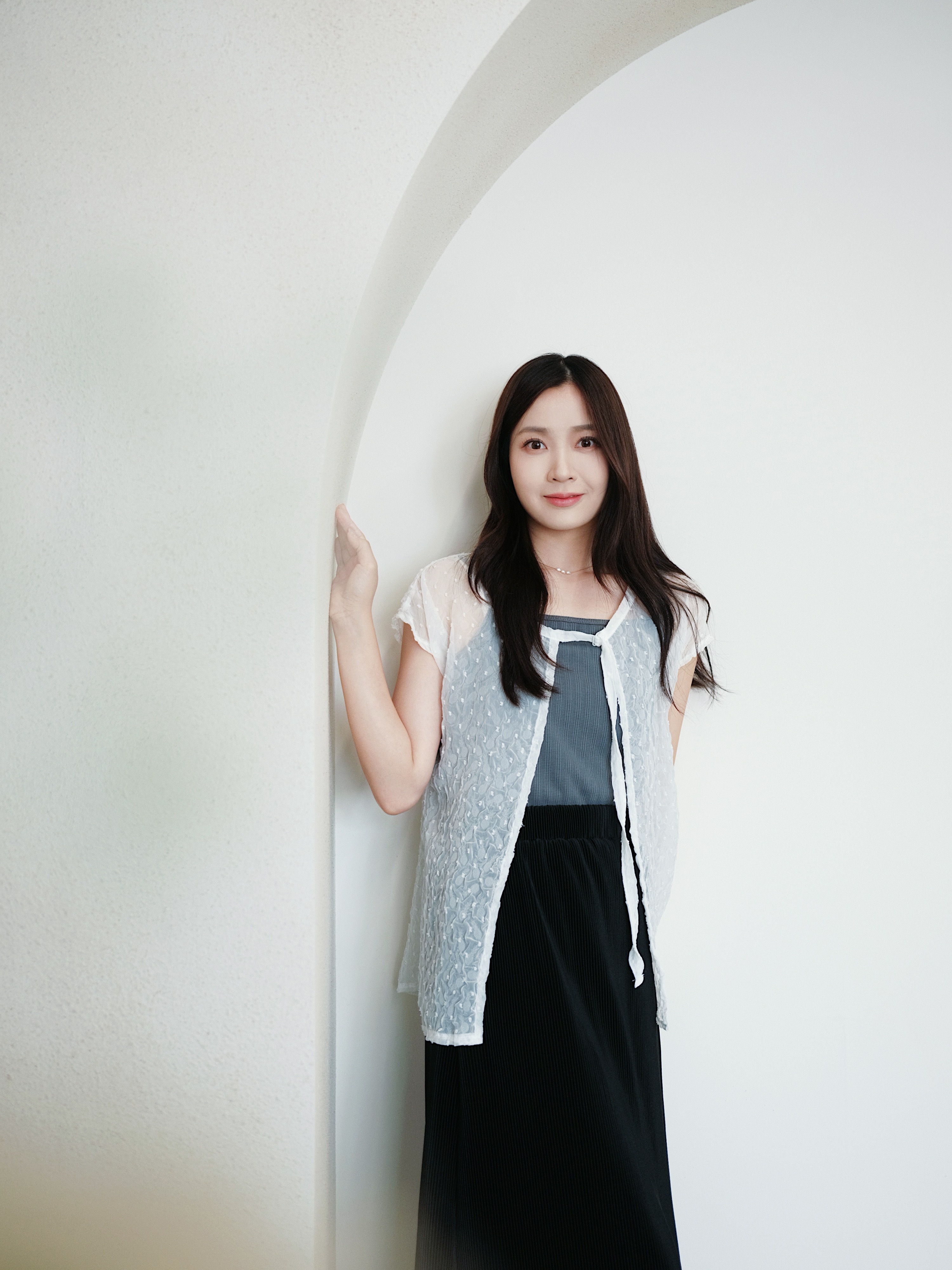 兩色 / 皺感小粒造型扣馬甲 / Crinkle Dot-Shaped Slide Buckles Vest