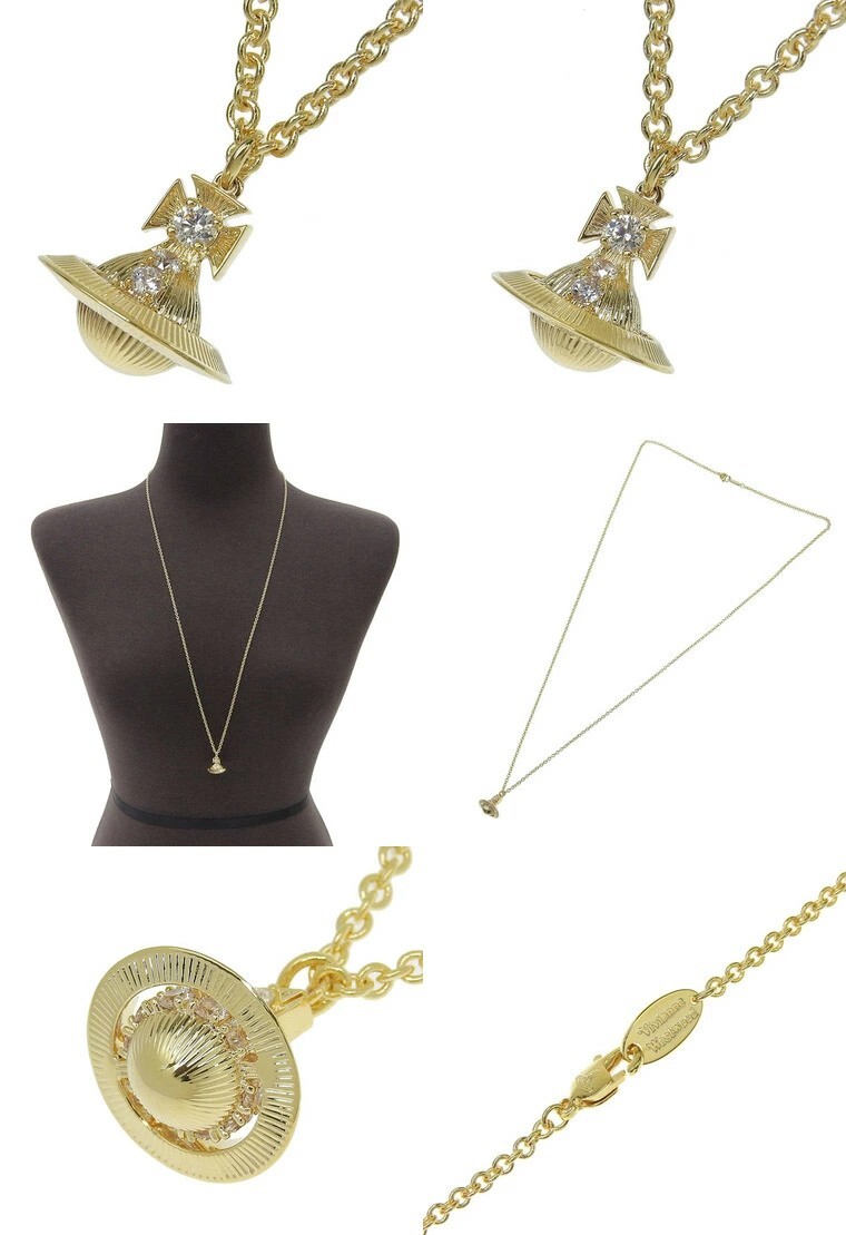 [S] VIVIENNE WESTWOOD 630203E9-02R102 MAN. CHLORIS PENDANT, GOLD / WHITE CZ, 8050889808718 (SVW35)