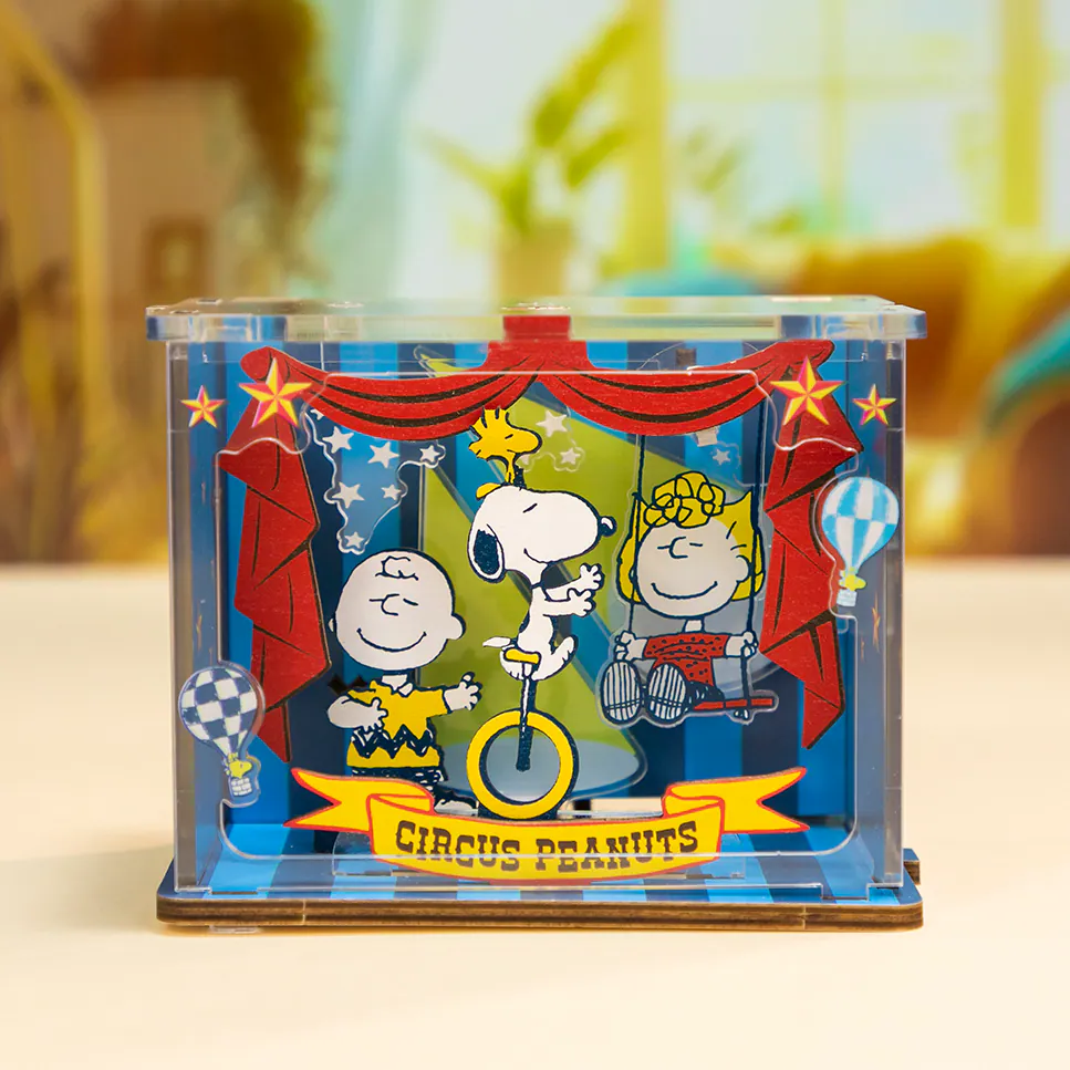 拼奇 PUREMIND 史努比 才藝表演 互動場景組(2102) 木拼