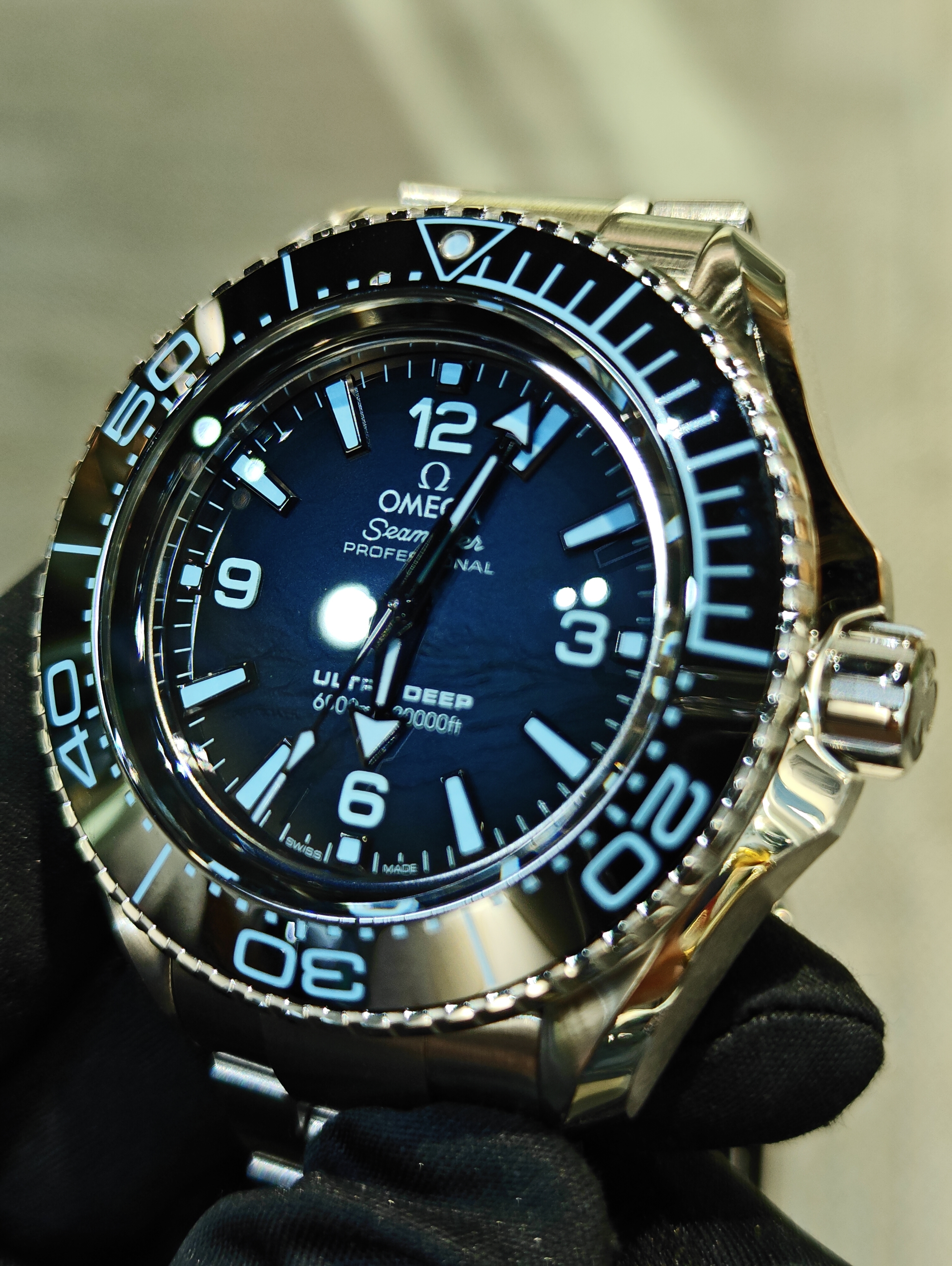BRAND NEW OMEGA SEAMASTER 215.30.46.21.03.002 21530462103002 PLANET OCEAN 6000M BLUE DIAL ULTRA DEEP CO‑AXIAL MASTER CHRONOMETER summer blue 45 MM