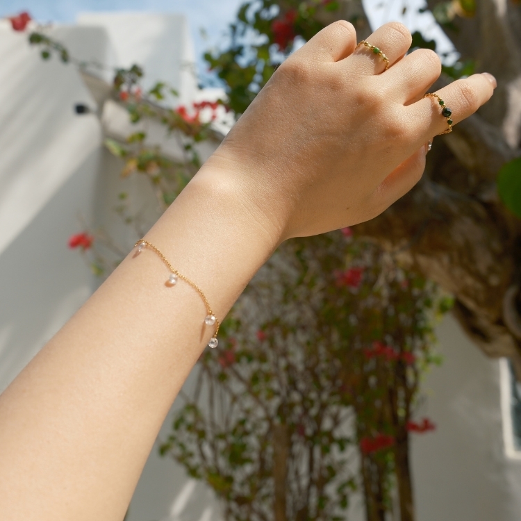 閃閃小閨蜜 鈦鋼鑽手鏈