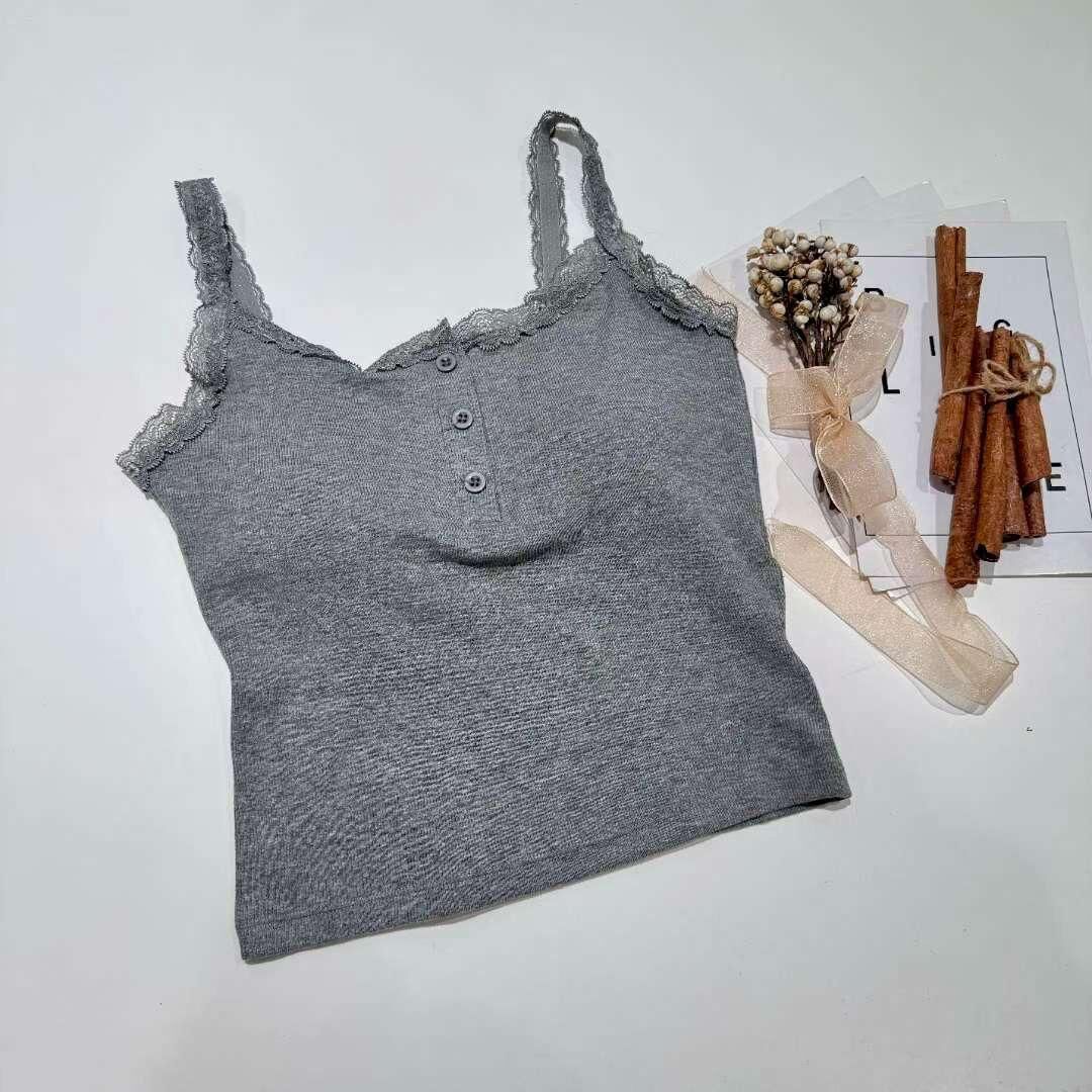 UR108鈕扣Lace吊帶背心