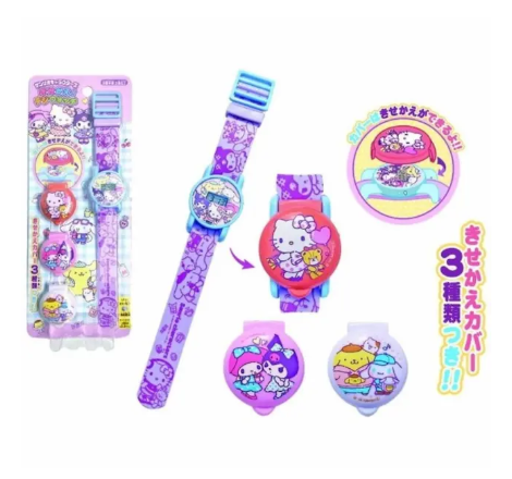 SANRIO 可換蓋矽膠錶帶兒童手錶