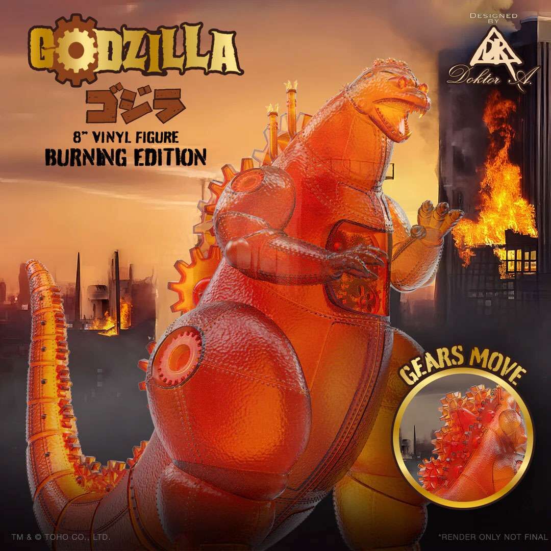 (預訂) Super7  Godzilla x Doktor A Burning Godzilla Vinyl Art
