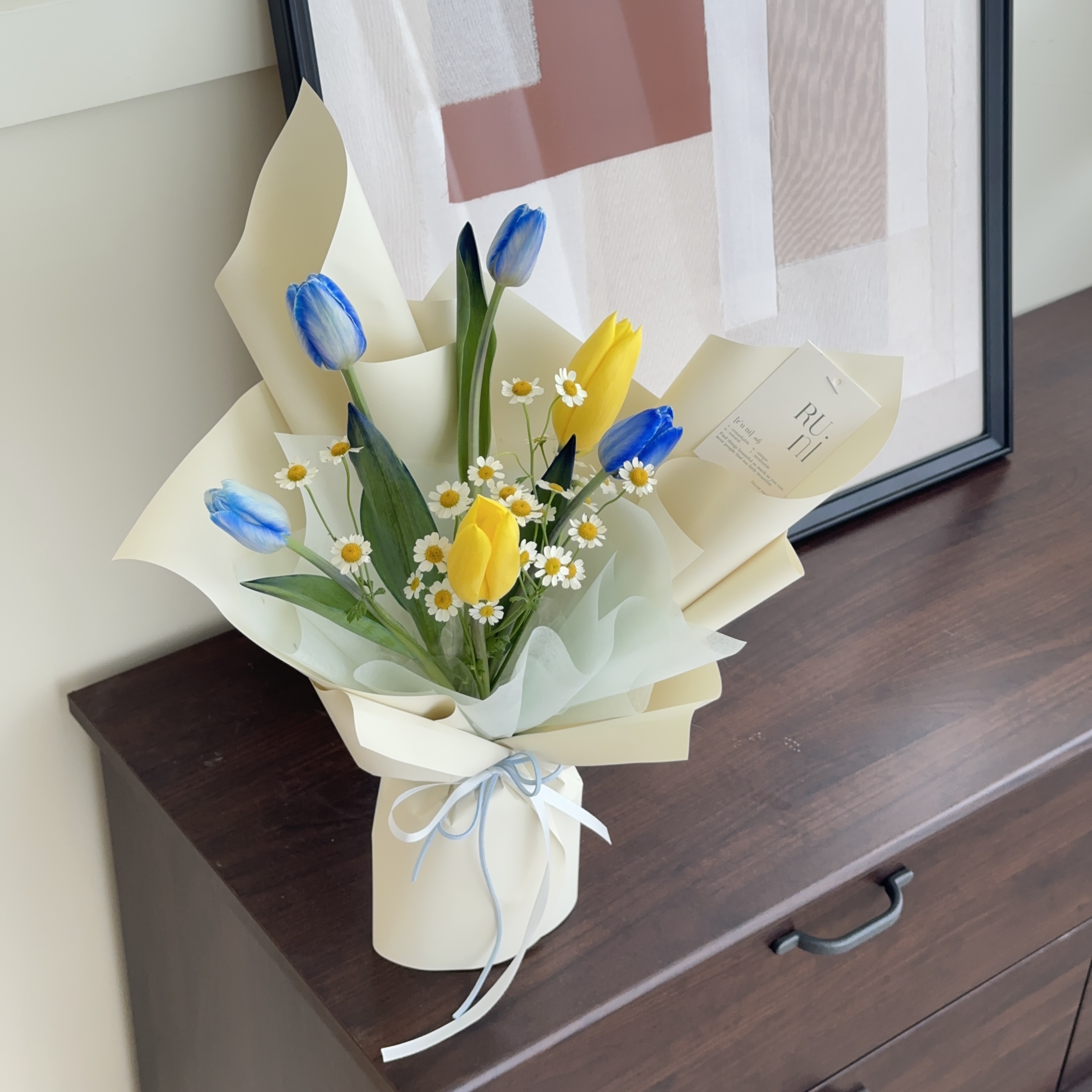 日落海洋-進口鬱金香鮮花花束