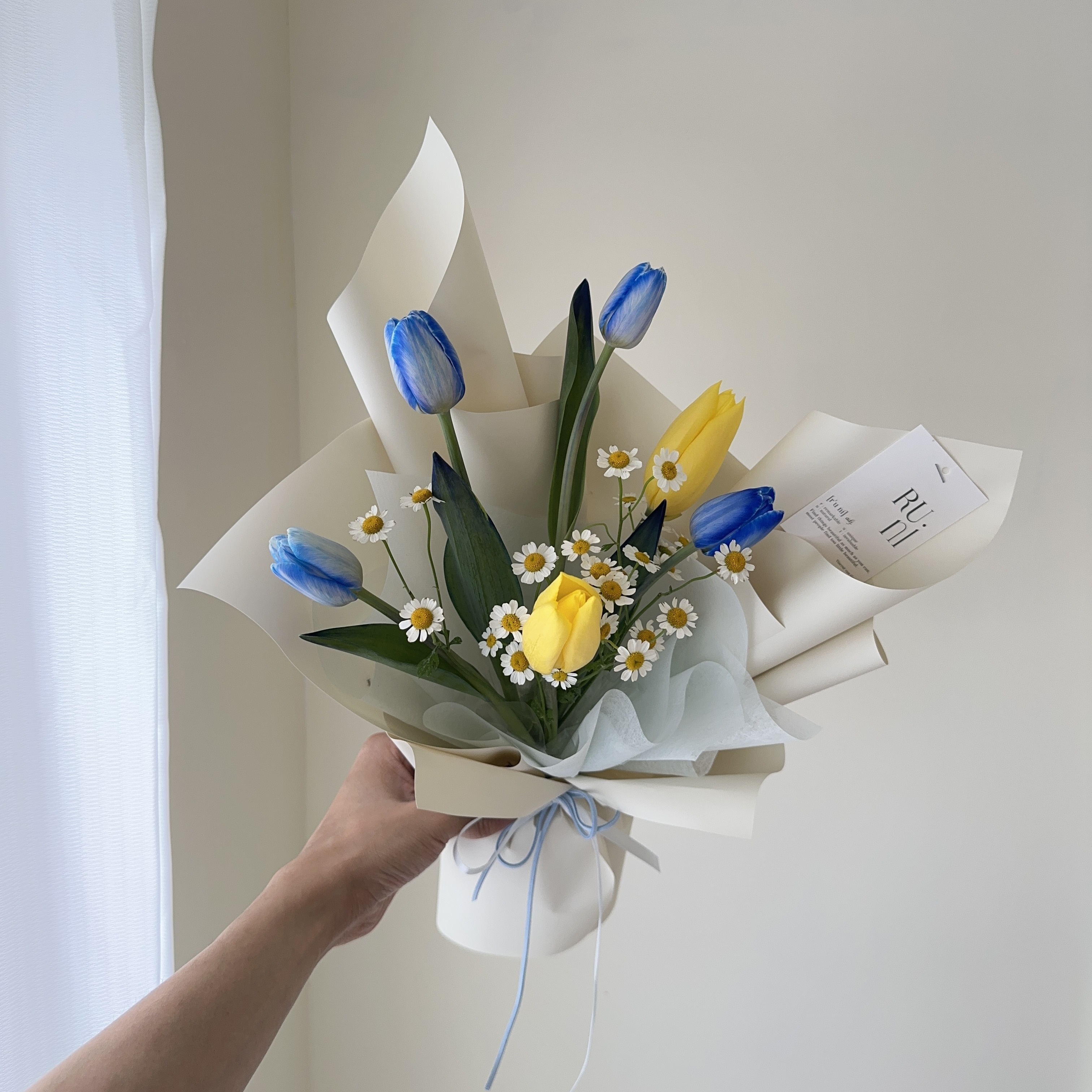 日落海洋-進口鬱金香鮮花花束