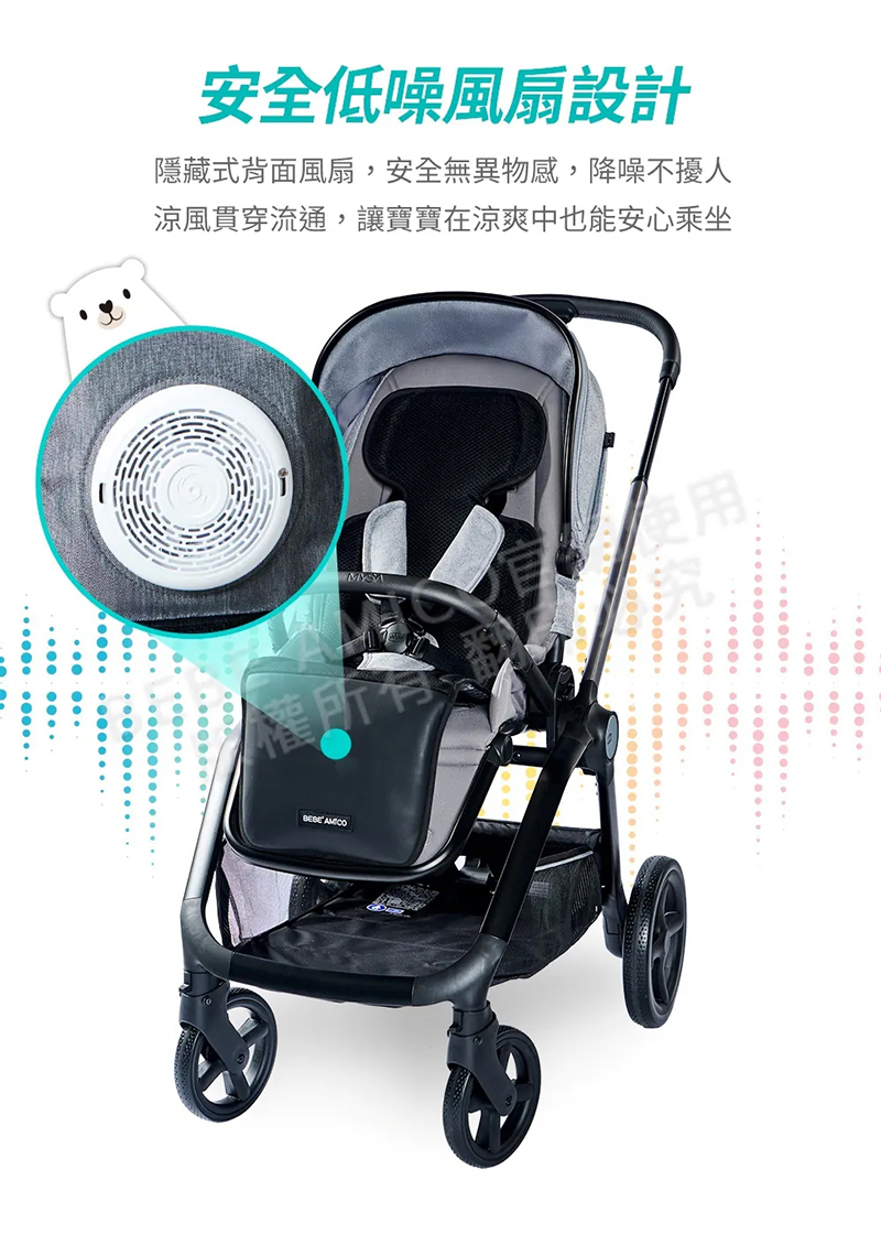 BEBE' AMICO,北極熊極地智能風扇涼感墊