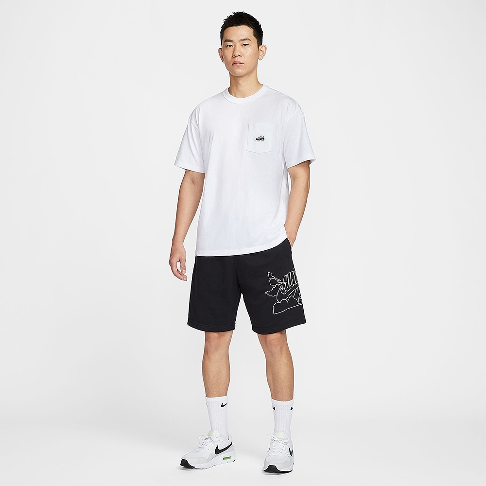 NIKE 短T NSW TEE 白色 刺繡LOGO 口袋T 短袖 男 HJ0575-100