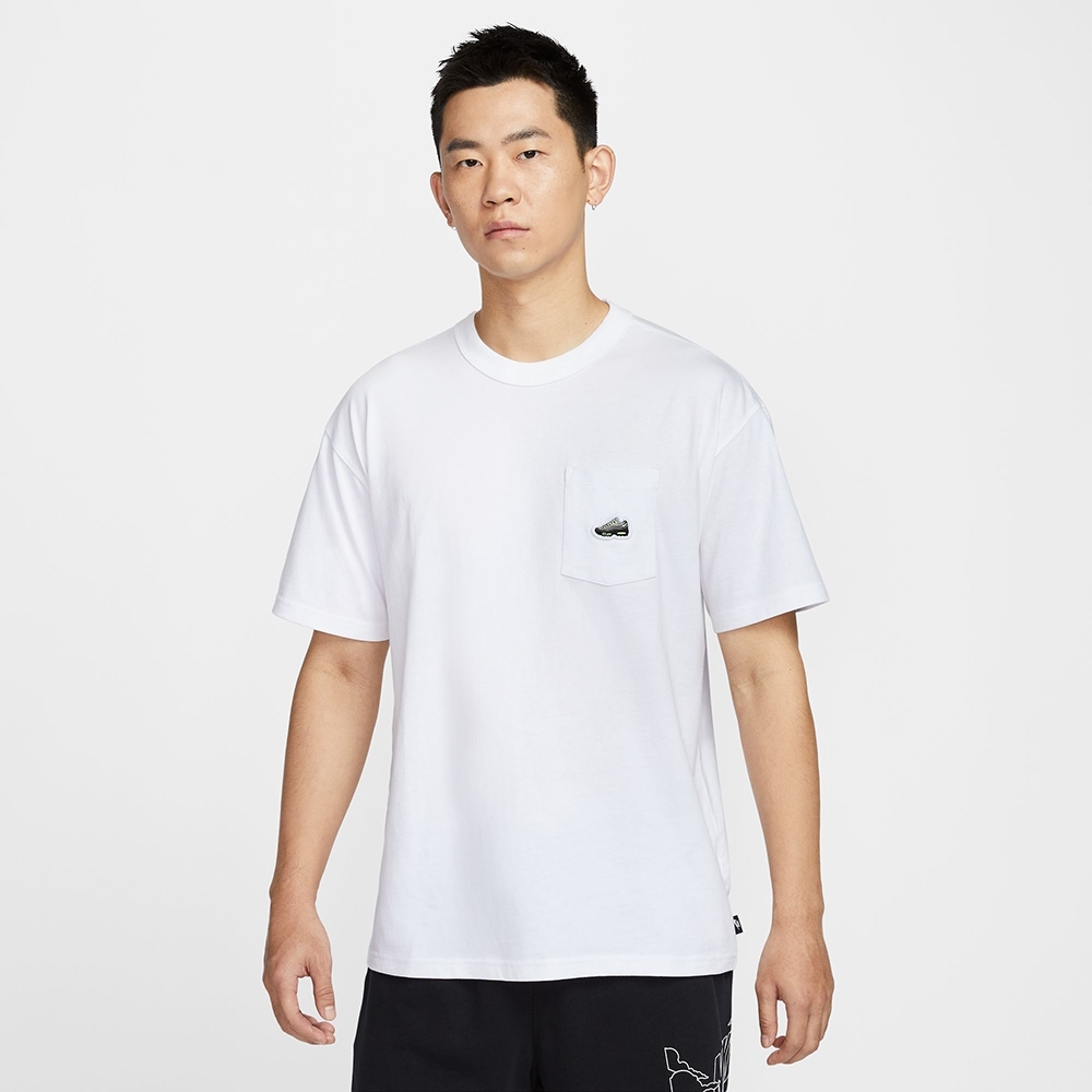 NIKE 短T NSW TEE 白色 刺繡LOGO 口袋T 短袖 男 HJ0575-100
