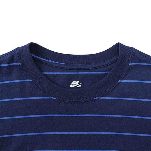 NIKE 短T SB 藍色 條紋 休閒 短袖 男 HJ0813-492