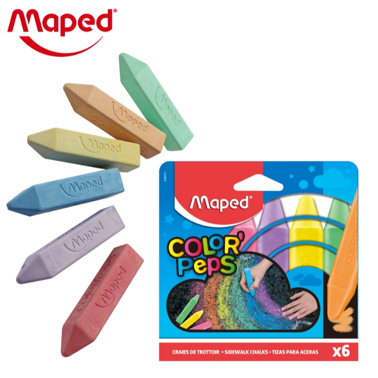 【樂森藥局】法國 Maped 彩虹胖粉筆 6色