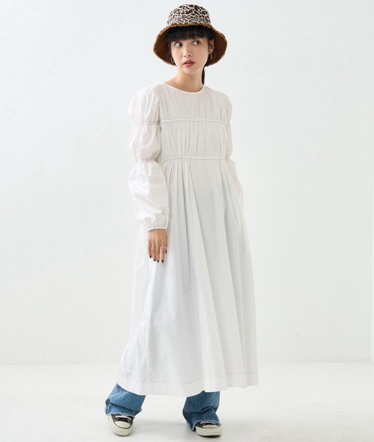 【預購】JN090509 FREAK’S STORE 褶皺連身裙