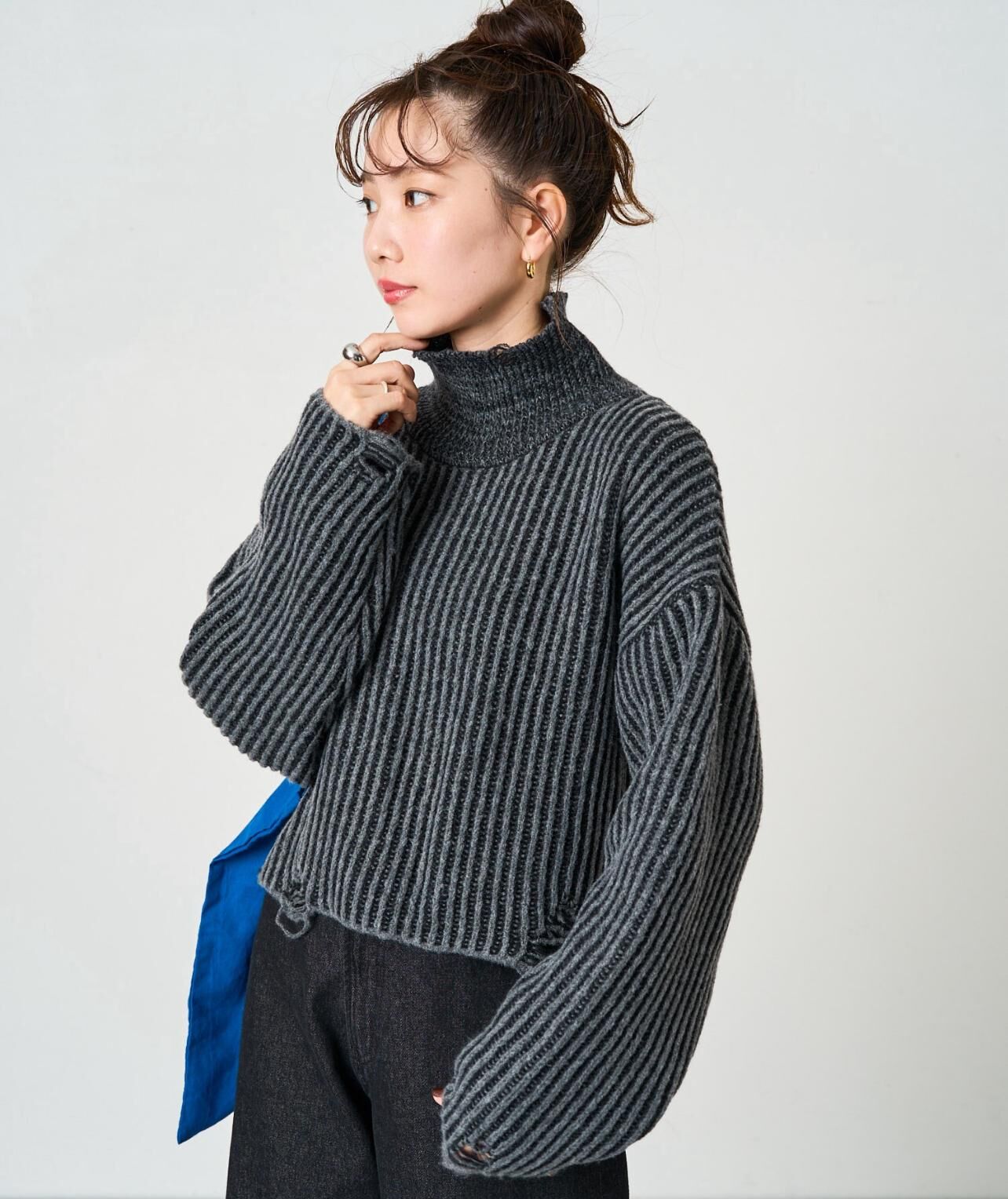 【預購】JN090510 FREAK’S STORE 針織高領上衣