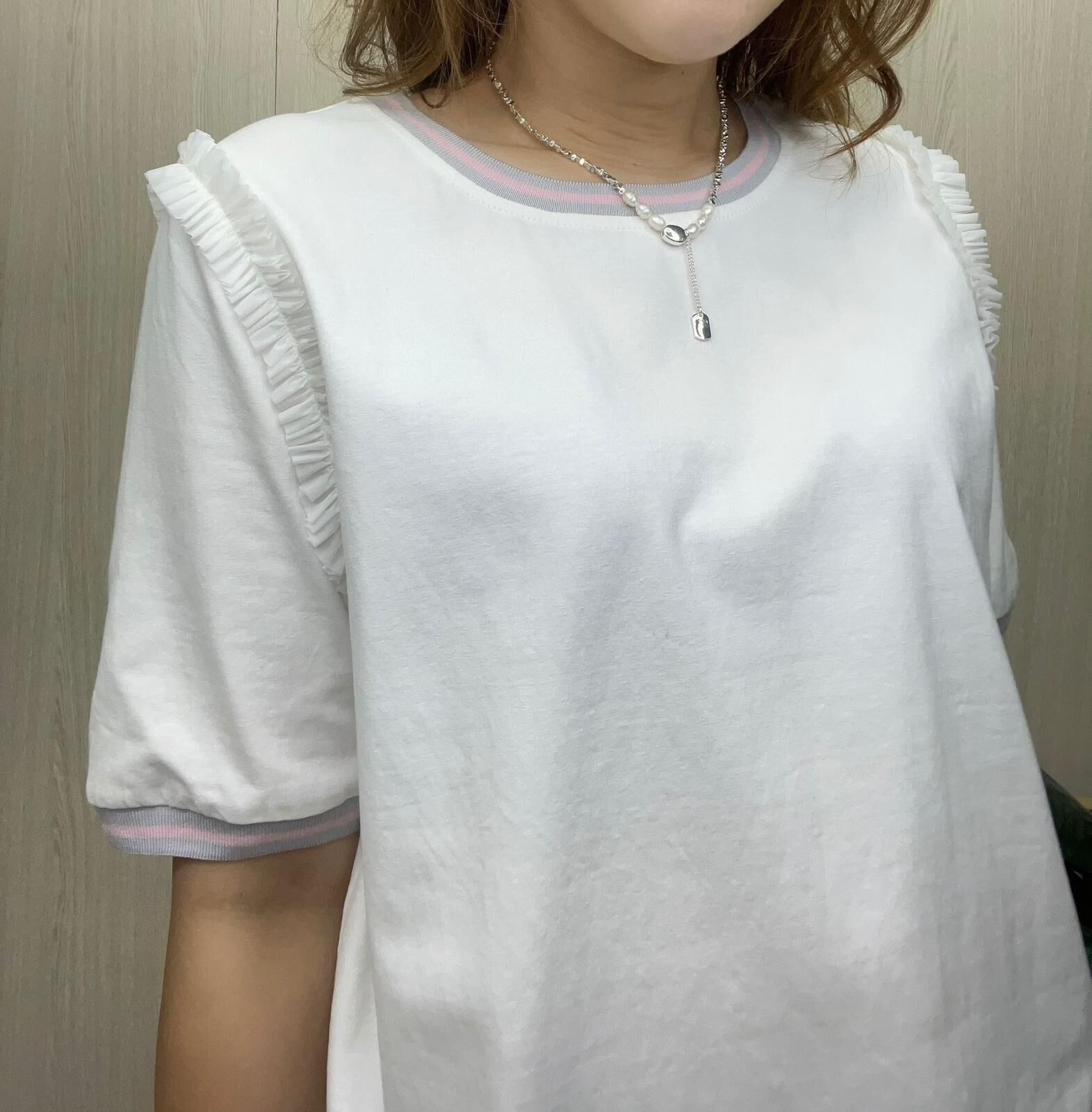 韓國高質ruffle 邊 Comme top ~147AN