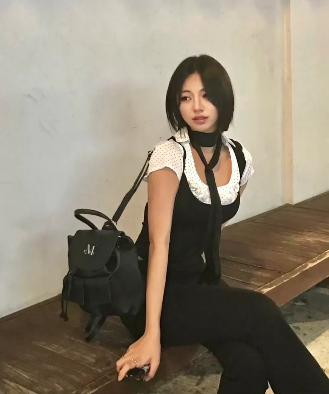 韓國🇰🇷連線 Mucent Aren Two Pocket Leather Mini Backpack 迷你皮革後背包 手提包 後背包 多背法/預購