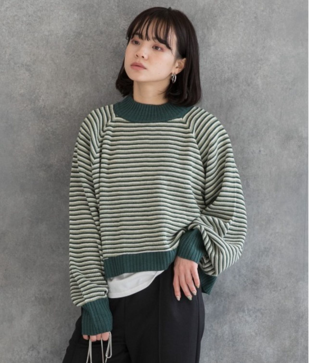 【預購】JN090514 ad thie 針織條紋長袖上衣