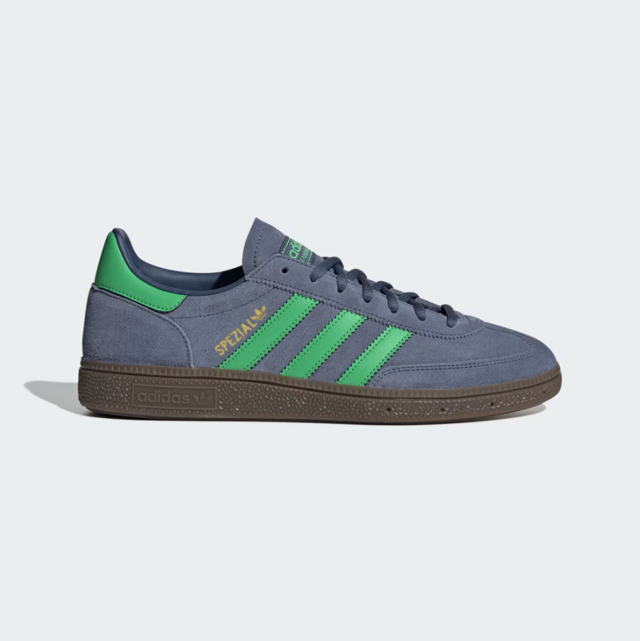 【 adidas HANDBALL SPEZIAL 復古麂皮鞋款 - 墨藍x綠 】