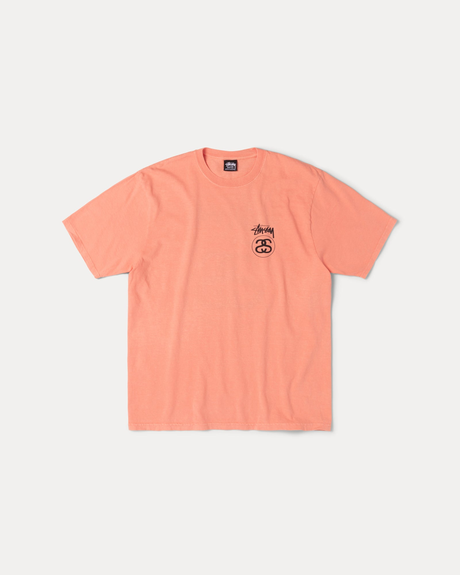 2025AW STUSSY STOCK LINK TEE PIGMENT DYED 左胸字體背後