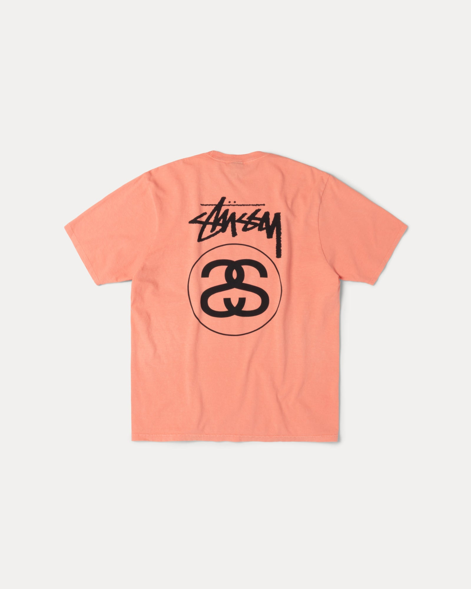 2025AW STUSSY STOCK LINK TEE PIGMENT DYED 左胸字體背後
