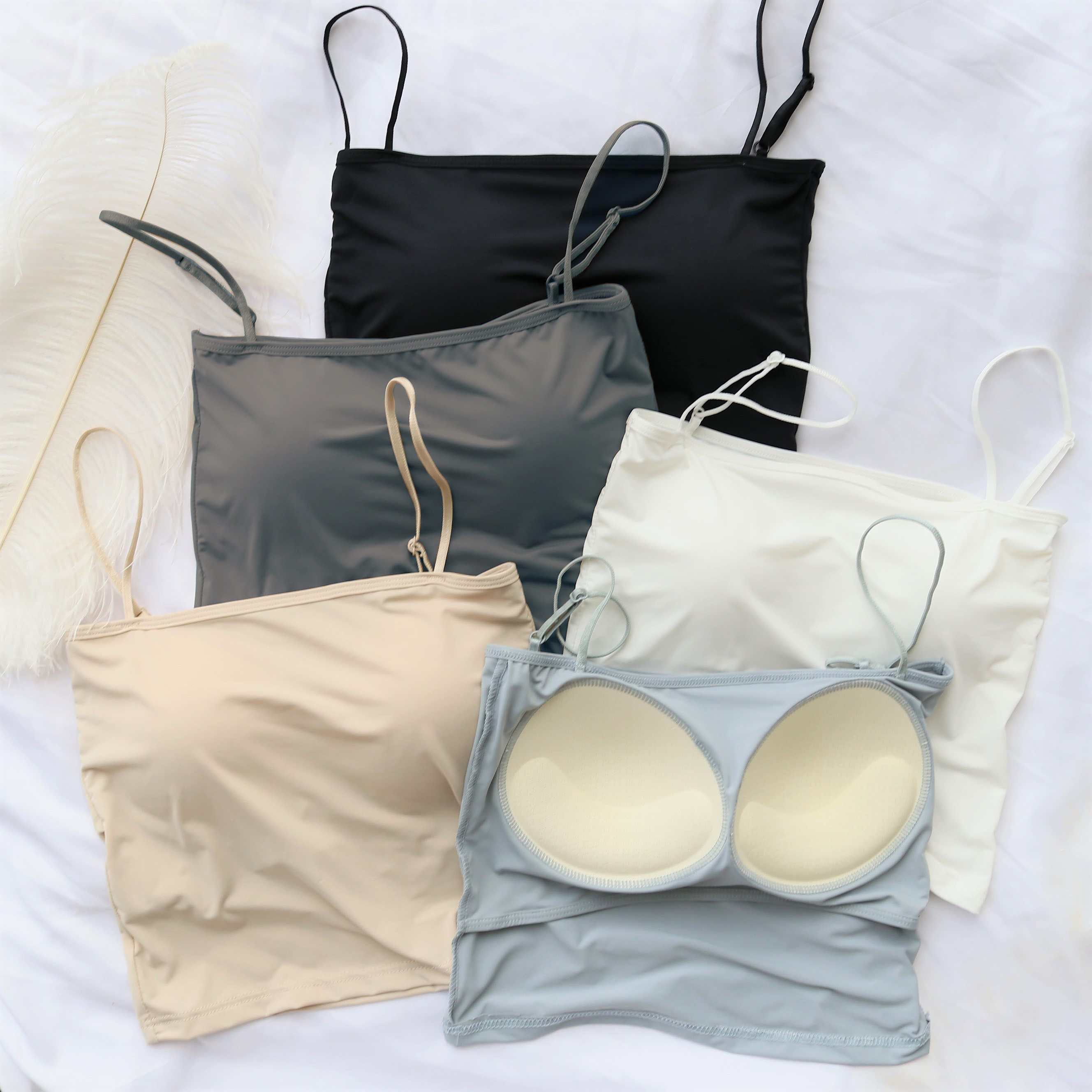 法朵Fado Shop｜冰絲無痕細肩背心 526B004 三色