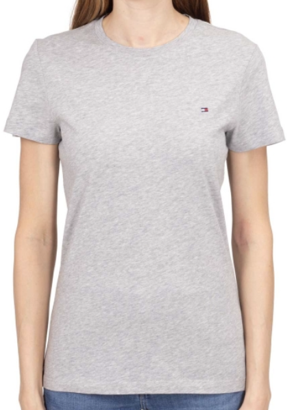 [S] TOMMY HILFIGER LADIES CREW NECK TEE,GREY, 76J4869-050 (STH1036)