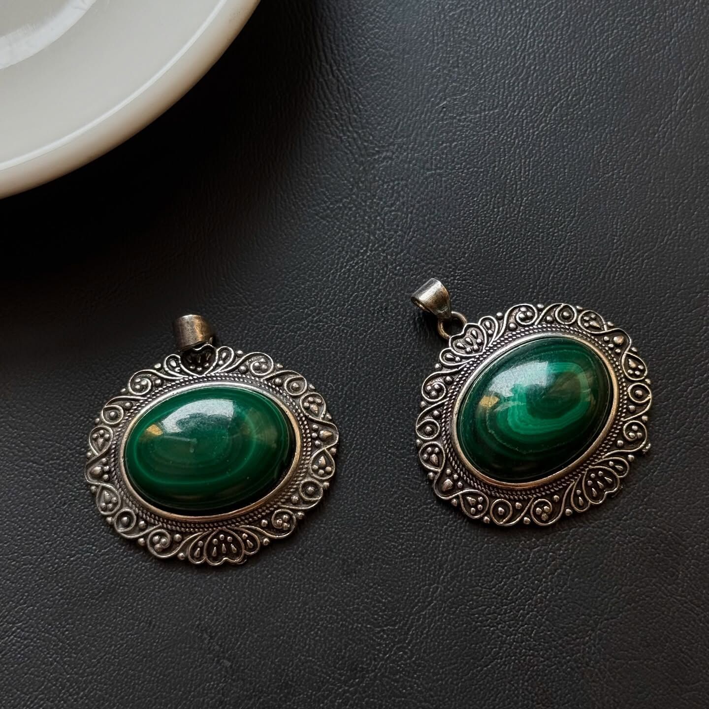 [原石] 孔雀石 項鍊吊墜