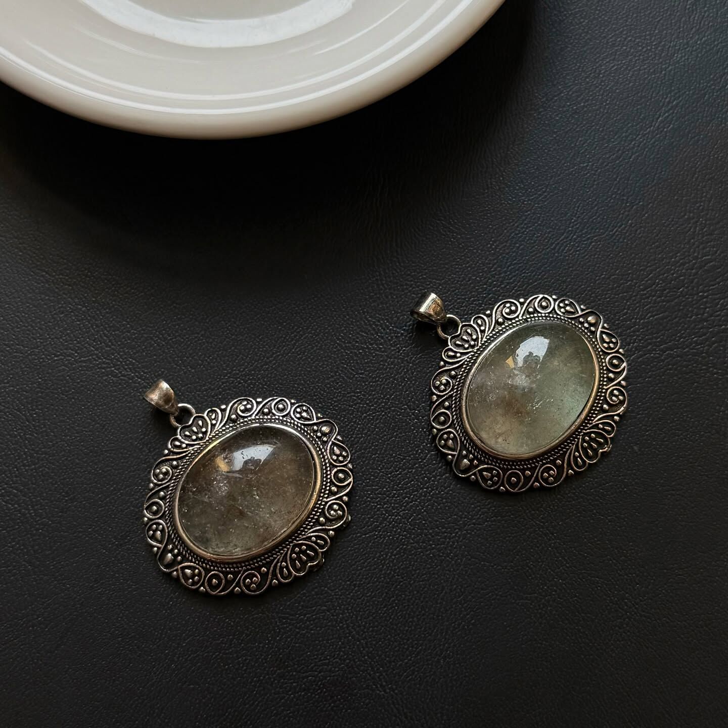 [原石] 綠幽靈水晶 項鍊吊墜