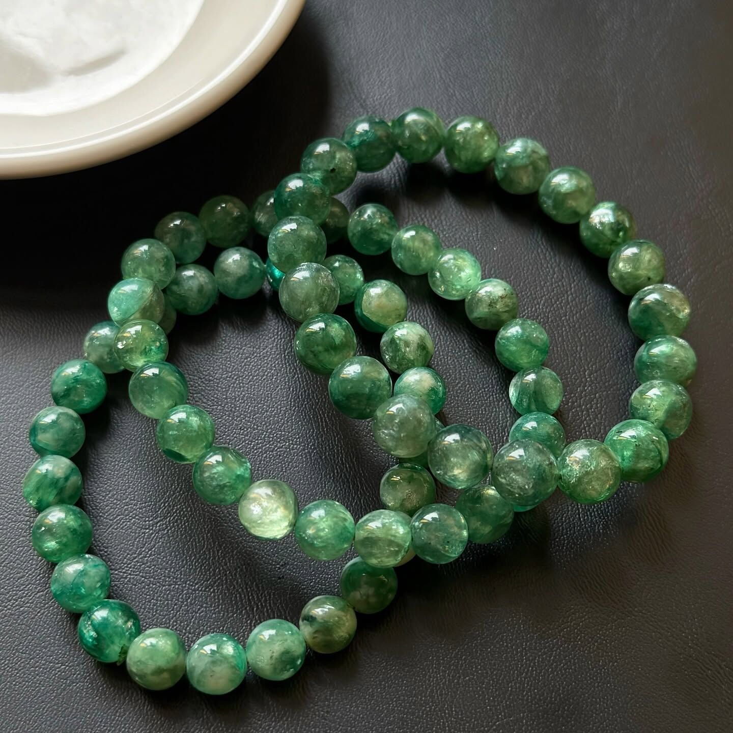 [原石] 綠祖母晶 / 鉻雲母 水晶手串