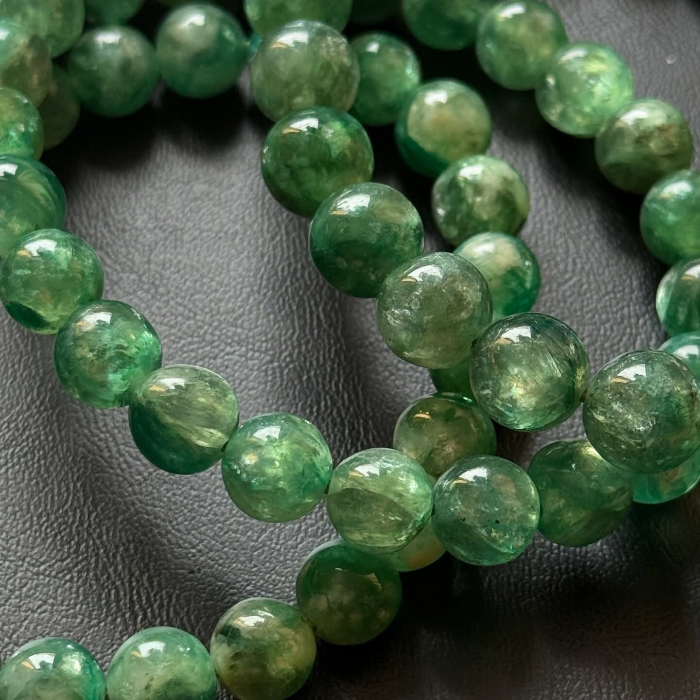 [原石] 綠祖母晶 / 鉻雲母 水晶手串