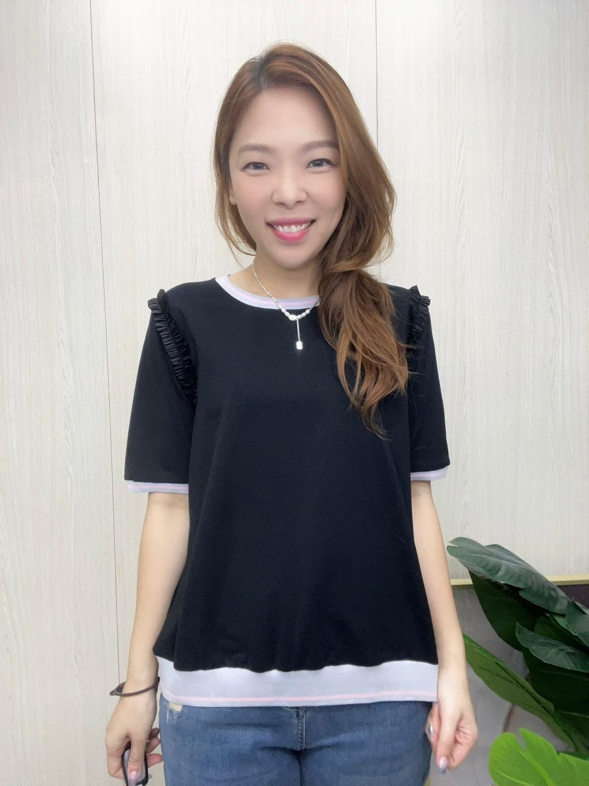 韓國高質ruffle 邊Comme top~106B